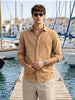 Men's Brown Slim Fit Textured Casual Shirt