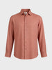 Men's Rust Slim Fit Textured Casual Shirt