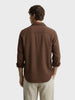Men's Brown Slim Fit Textured Casual Shirt