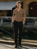 Men's Black Slim Fit Solid Casual Chinos