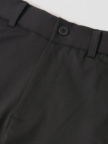 Men's Black Slim Fit Solid Casual Chinos