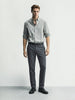 Men's Grey Slim Fit Solid Casual Chinos