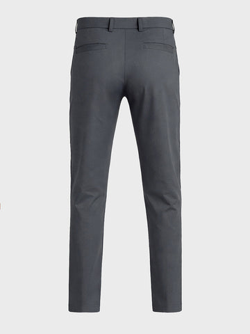 Men's Grey Slim Fit Solid Casual Chinos