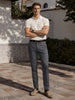 Men's Grey Slim Fit Solid Casual Chinos