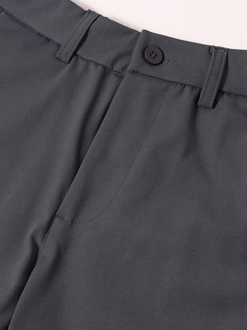 Men's Grey Slim Fit Solid Casual Chinos