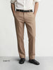 Men's Brown Slim Fit Solid Casual Chinos