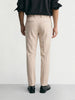 Men's Beige Slim Fit Solid Casual Chinos