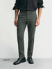 Men's Green Slim Fit Solid Casual Chinos