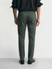 Men's Green Slim Fit Solid Casual Chinos