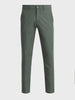 Men's Green Slim Fit Solid Casual Chinos