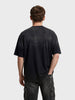 Men's Black Relaxed Fit Graphic Printed 240 GSM Street Wear T-Shirt