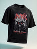 Men's Black Relaxed Fit Graphic Printed 240 GSM Street Wear T-Shirt