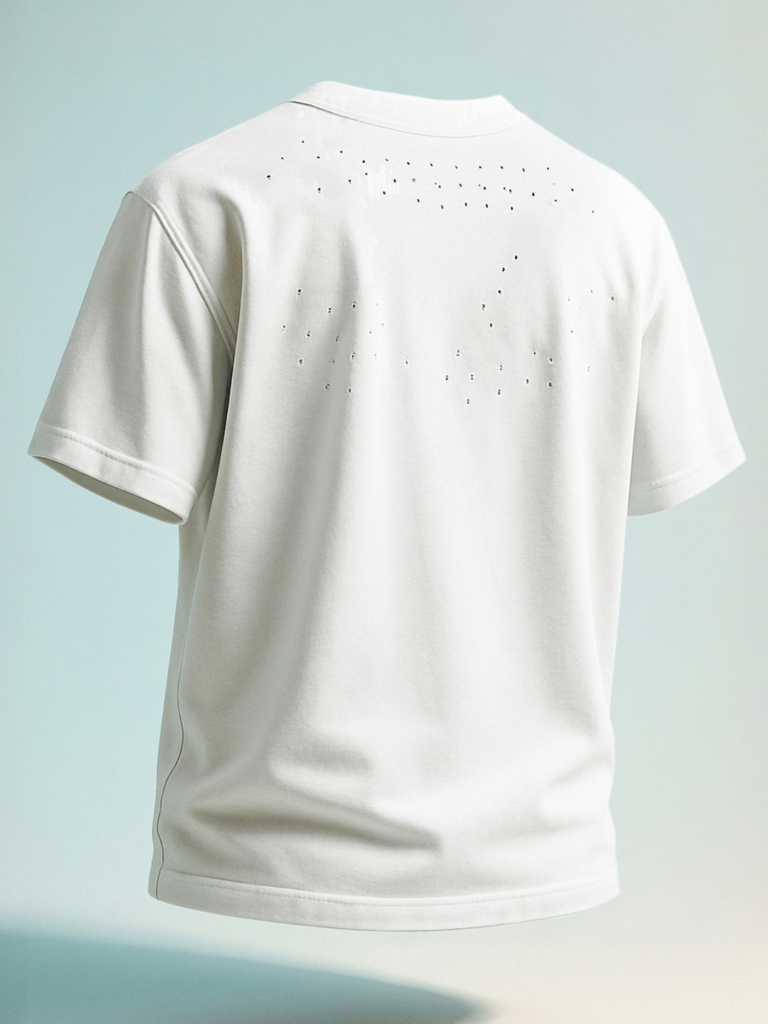 Men's White Relaxed Fit Graphic Printed 240 GSM Street Wear T-Shirt
