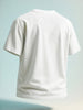 Men's White Relaxed Fit Graphic Printed 240 GSM Street Wear T-Shirt