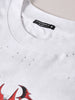 Men's White Relaxed Fit Graphic Printed 240 GSM Street Wear T-Shirt