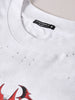 Men's White Relaxed Fit Graphic Printed 240 GSM Street Wear T-Shirt