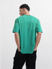 Men's Green Relaxed Fit Graphic Street Wear T-Shirt