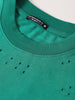 Men's Green Relaxed Fit Graphic Street Wear T-Shirt