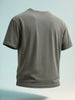 Men's Grey Relaxed Fit Graphic Printed 240 GSM Street Wear T-Shirt