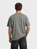 Men's Grey Relaxed Fit Graphic Printed 240 GSM Street Wear T-Shirt