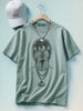 Men's Green Relaxed Fit Graphic Printed 240 GSM Street Wear T-Shirt
