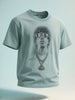 Men's Green Relaxed Fit Graphic Printed 240 GSM Street Wear T-Shirt