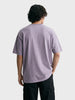 Men's Purple Relaxed Fit Graphic Printed 240 GSM Street Wear T-Shirt