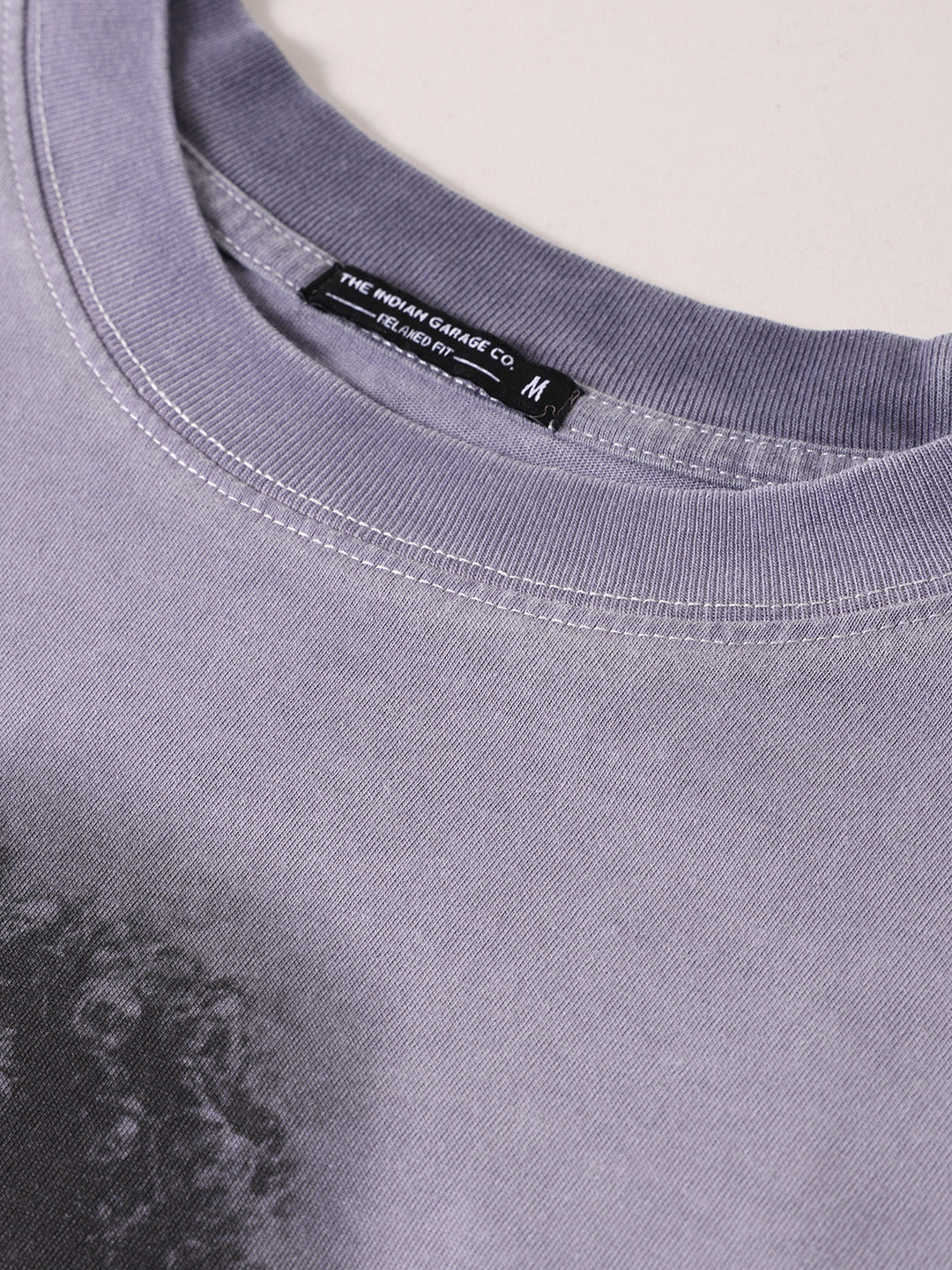 Men's Purple Relaxed Fit Graphic Street Wear T-Shirt