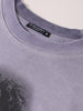 Men's Purple Relaxed Fit Graphic Street Wear T-Shirt