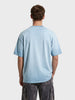 Men's Blue Relaxed Fit Graphic Printed 240 GSM Street Wear T-Shirt