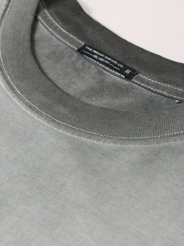 Men's Grey Relaxed Fit Graphic Printed 240 GSM Street Wear T-Shirt