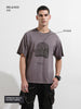 Men's Purple Relaxed Fit Graphic Printed 240 GSM Street Wear T-Shirt