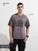Men's Purple Relaxed Fit Graphic Street Wear T-Shirt