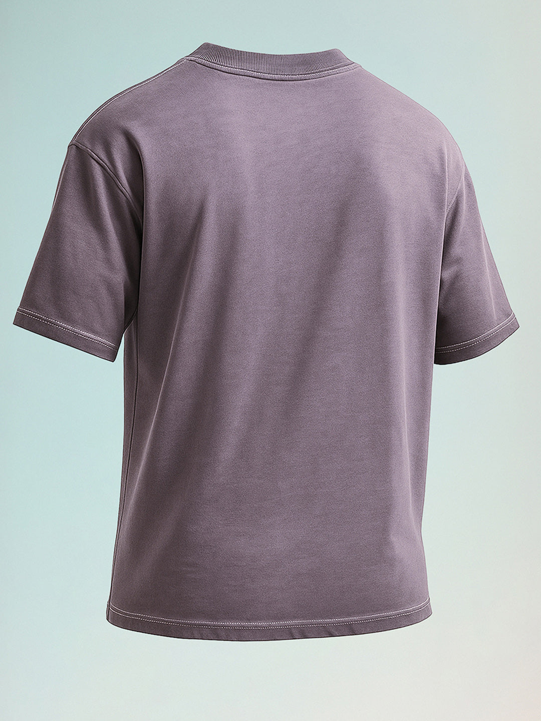 Men's Purple Relaxed Fit Graphic Printed 240 GSM Street Wear T-Shirt