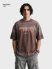 Men's Brown Relaxed Fit Graphic Printed 240 GSM Street Wear T-Shirt
