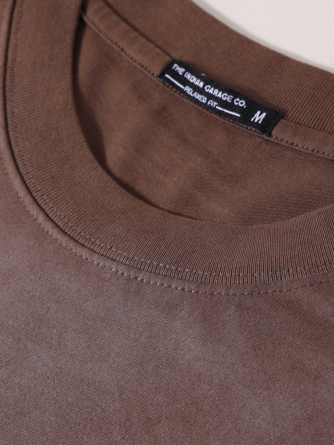 Men's Brown Relaxed Fit Graphic Printed 240 GSM Street Wear T-Shirt