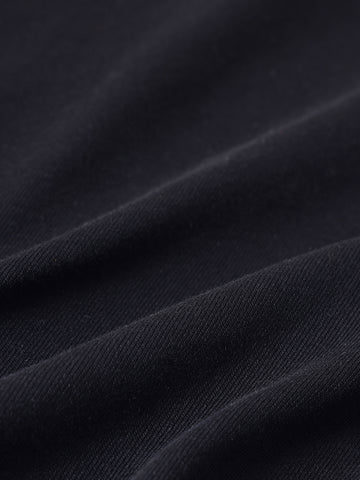 Men's Black Relaxed Fit Graphic Printed 240 GSM Street Wear T-Shirt