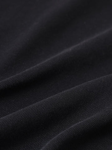 Men's Black Relaxed Fit Graphic Street Wear T-Shirt