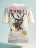 Men's Cream Relaxed Fit Graphic Printed 240 GSM Street Wear T-Shirt