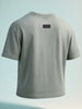 Men's Grey Relaxed Fit Graphic Printed 240 GSM Street Wear T-Shirt