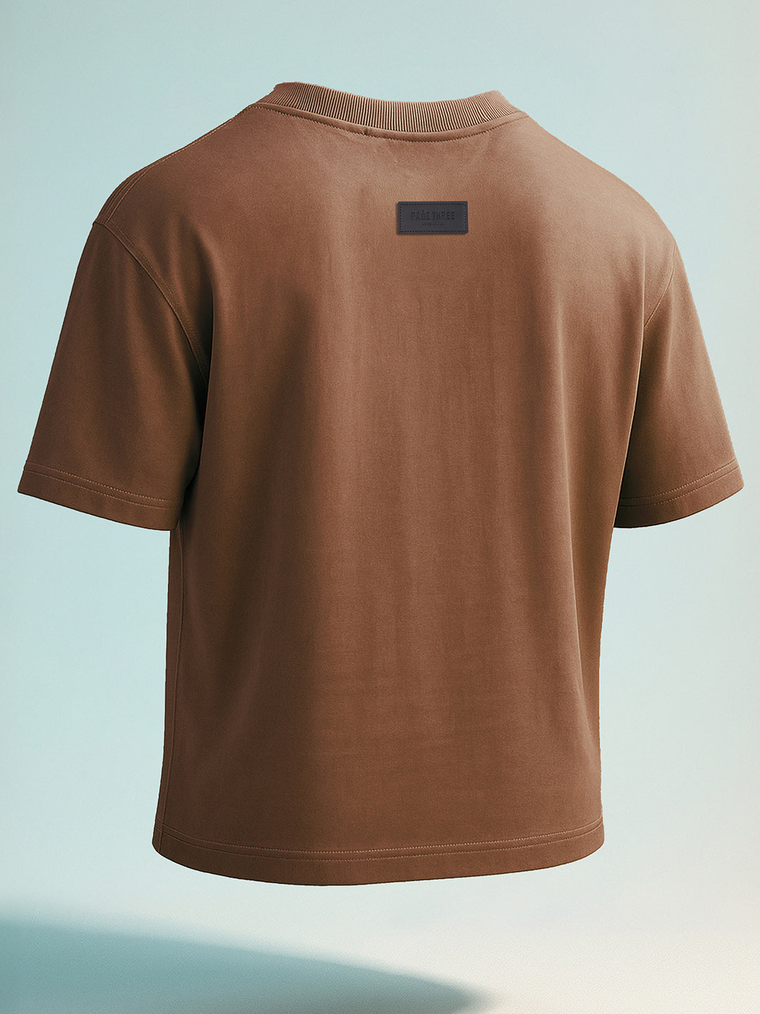 Men's Brown Relaxed Fit Graphic Printed 240 GSM Street Wear T-Shirt