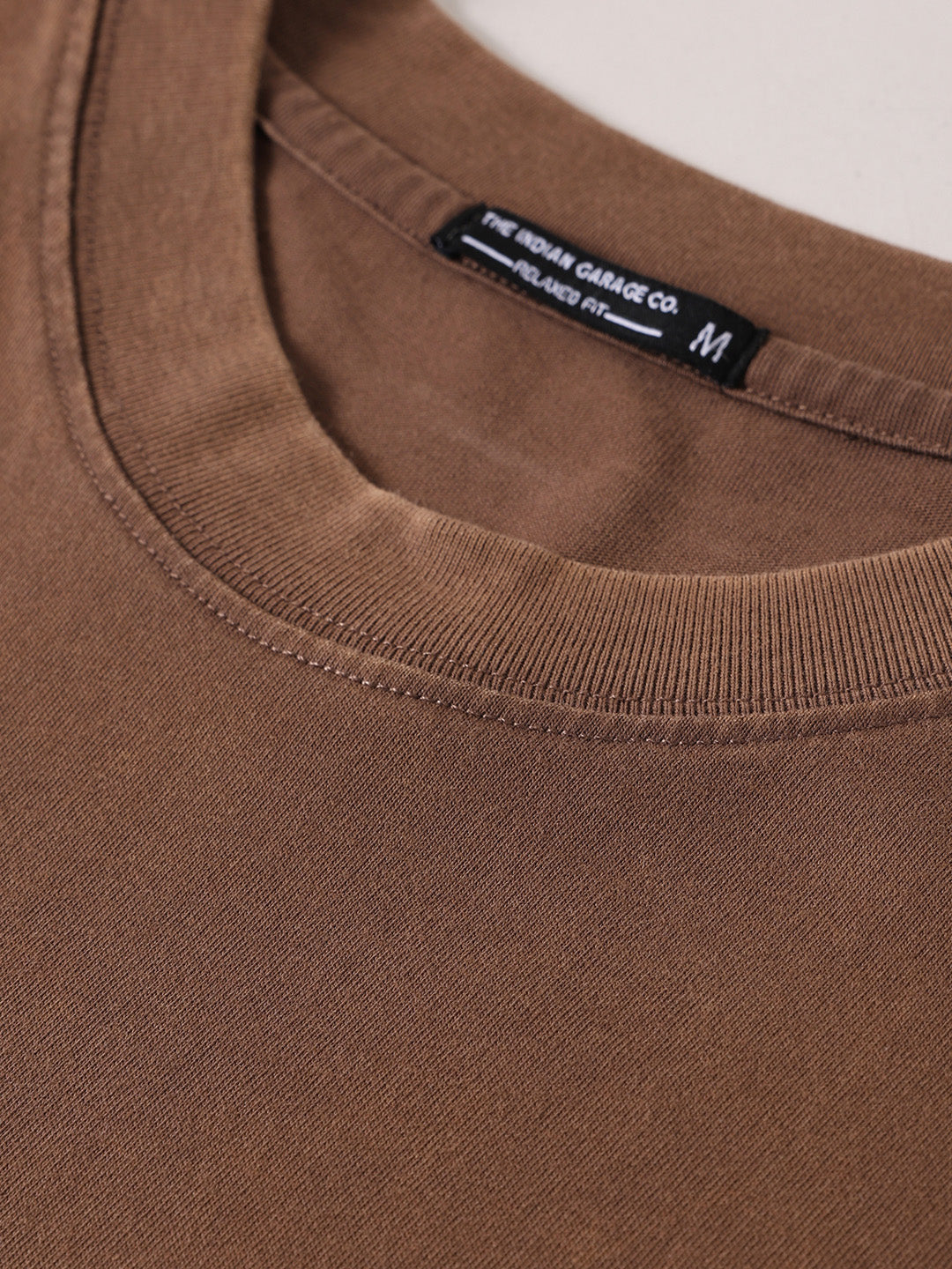 Men's Brown Relaxed Fit Graphic Street Wear T-Shirt