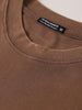 Men's Brown Relaxed Fit Graphic Street Wear T-Shirt