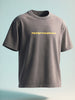 Men's Grey Relaxed Fit Graphic Printed 240 GSM Street Wear T-Shirt