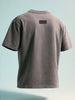 Men's Grey Relaxed Fit Graphic Printed 240 GSM Street Wear T-Shirt