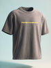 Men's Grey Relaxed Fit Graphic Printed 240 GSM Street Wear T-Shirt