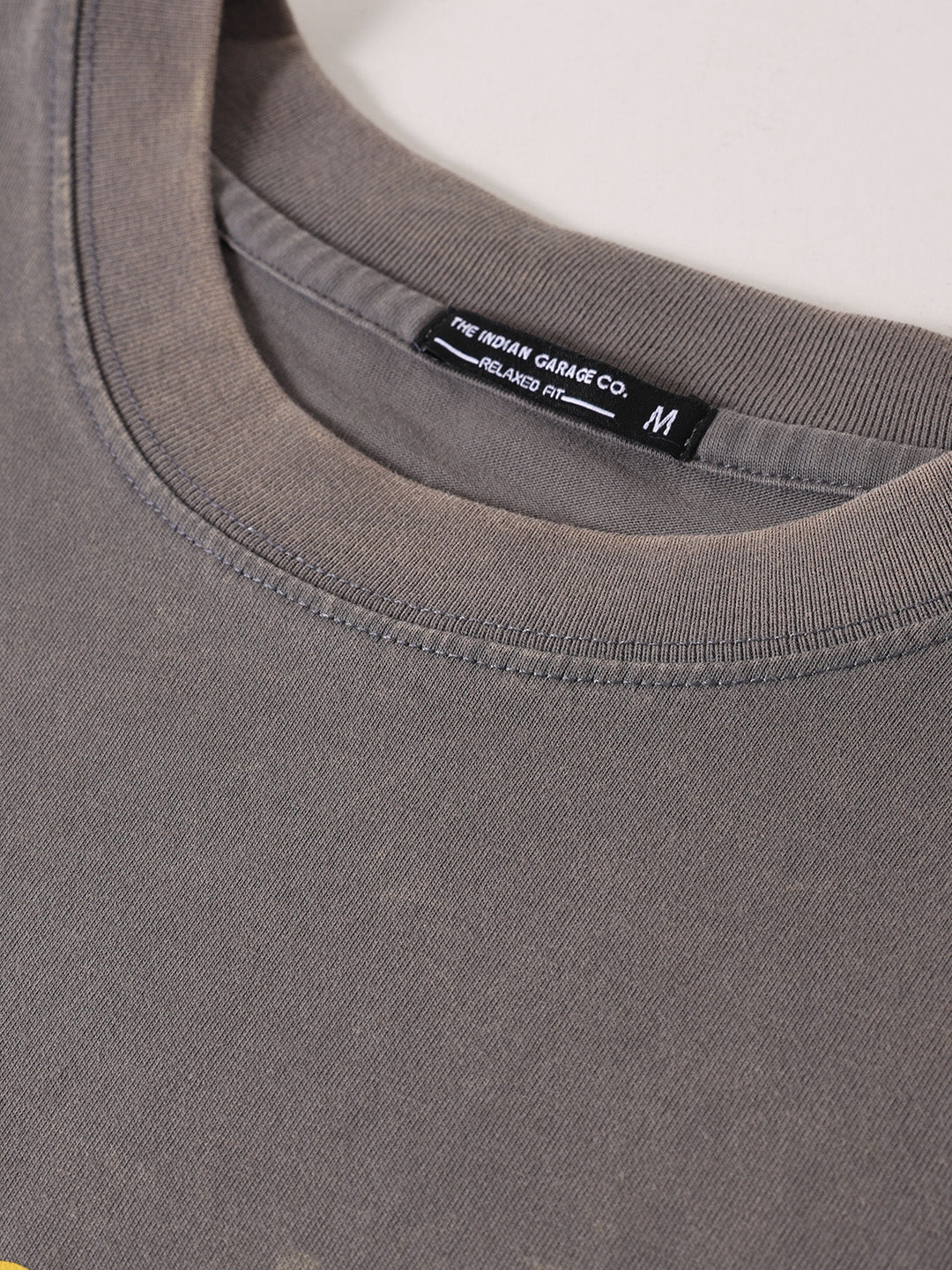 Men's Grey Relaxed Fit Graphic Printed 240 GSM Street Wear T-Shirt