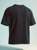 Men's Black Relaxed Fit Graphic Printed 240 GSM Street Wear T-Shirt