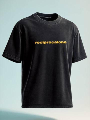 Men's Black Relaxed Fit Graphic Printed 240 GSM Street Wear T-Shirt