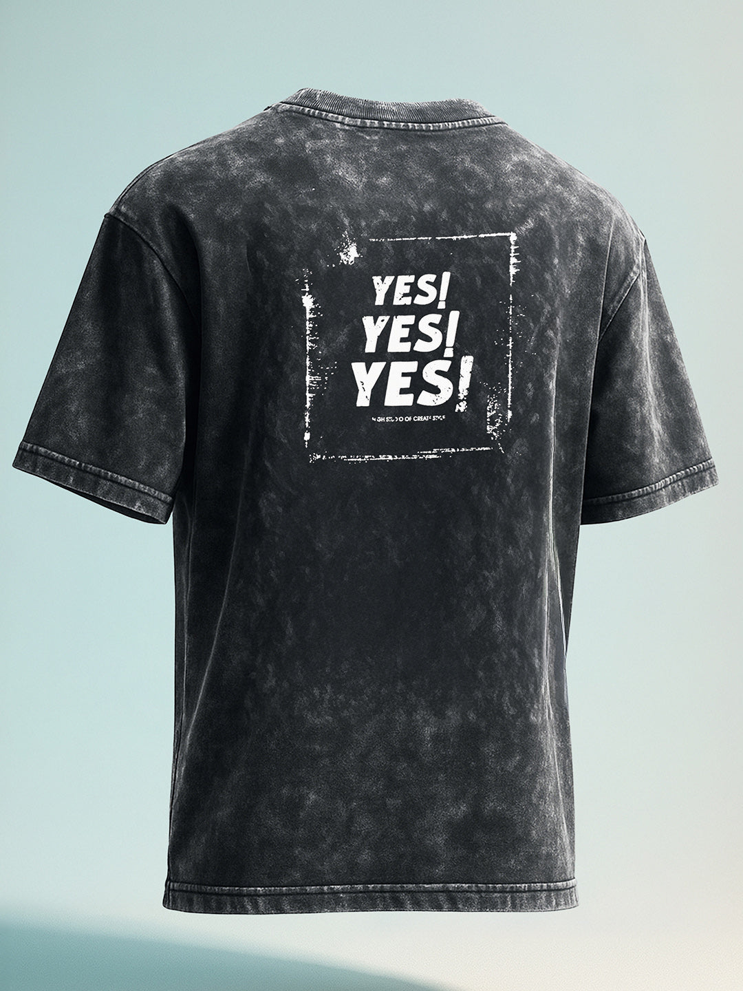 Men's Black Relaxed Fit Graphic Printed 240 GSM Street Wear T-Shirt